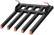 WHIZMIA Clamp on Debris Forks to 48" Bucket, Heavy Duty 2500 LBS Pallet Forks Attachments for Loader Bucket Skid Steer Tractor