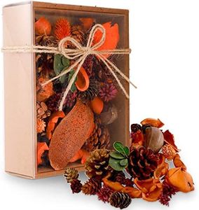 DEAYOU Potpourri Bag Gift Box, 8.8 Oz Mixed Dried Flower Bowl and Vase Filler, Home Fragrance Perfume Sachet, Spring Fall Potpourris, Thyme Scented Air Freshener Aroma for Bathroom Living Room Office