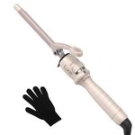 LURA 13mm Hair Curling Iron Curling Iron Ceramic Curling Wand Dual Voltage Hair Curler Fast Heat up Curling Tool for Short Long Hair, Glove Included