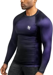 Hayabusa Fusion Long Sleeve Jiu Jitsu Rashguard - Black/Purple, Medium