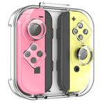 TiMOVO Switch Controller Storage Case, Dust-Proof Clear Protective Box Fit Nintendo Switch/OLED with Cover, Portable Controller Travel Carrying Case with Magnetic Lock & Anti-scratch Silicone Pad