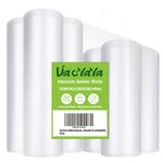VacYaYa 6 Pack 20cmx6m(3Rolls) and28cmx6m(3Rolls) Rolls (Total 30m) Vacuum Food Sealer Machine Freezer Bags Rolls with BPA Free,Heavy Duty,Great for Sous Vide and Vac Seal Storage Rolls