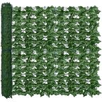 ODTORY Artificial Ivy Privacy Fence Wall Screen,40X160 in UV-Anti Faux Greenery Backdrop Ivy Vine Leaf Hedges Fence Panels for Patio, Balcony, Garden, Backyard Indoor Outdoor Green Wall Decor