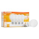 Sylvania A19, 60W Equivalent LED Light Bulb, Soft White 2700K, 4 Pack