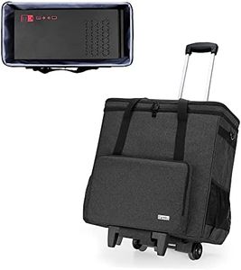 CURMIO Borsa da viaggio per computer desktop, Borsa da viaggio per computer a doppio strato con carrello rimovibile per chassis, Tastiera e mouse del PC, Nero (Solo Borsa)