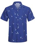 APTRO Men's Hawaiian Shirt Short Sleeve Summer Aloha Shirt HW058 M