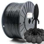 RepRapper PLA Filament for 3D Printer 1.75mm 3kg Spool (6.6lbs), Dimensional Accuracy +/- 0.03mm 3D Printing PLA Filament, Fit Most FDM Printers, Black