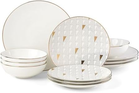 Lenox White Trianna 12-Piece Dinnerware Set, 16.20 LB