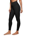 QUEENIEKE Workout Leggings for Women 25" DreamSoft High Waisted Tummy Control Yoga Pants Compression for Gym Running, and Fitness (Black, S)