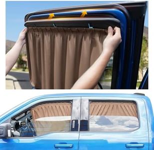 [2025 Upgraded] Weektic Car Curtains for 2021 2022 2023 2024 2025 Ford F150 SuperCrew | Drive-Safe Car Side Window Sun Shade Block 99% UV & Protect Privacy, Easy to Install Without Damage, Brown 4pcs