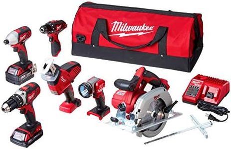 Milwaukee 2695-25CX M18 18-Volt Lithium-Ion Cordless Combo Tool Kit (5-Tool)