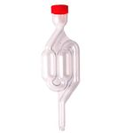 Nasmodo airlock for Wine Making Fermentation Beer Tool,S-Shape Bubble Water Airlock Tube Exhaust Seal Valves Home Brew Plastic Wine Making Tool (White RED 1PC)
