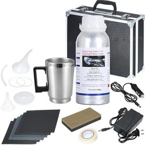 Xiaoqintedy Kit de réparation de phares, 800g kit de Polissage de phares de Voiture avec Tasse d'atomisation, kit de réparation de phares de Voiture pour la réparation de Flou, jaunissement et Rayures