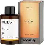 Santal Aroma Oil Scent for Oil Diffusers by Scentify - Luxurious Aroma Oil with Iris, Amber, Sandalwood, Cedar Scents - Relaxing Aromatherapy Diffuser Fragrance Non-Toxic & Pet-Friendly 3.4 oz