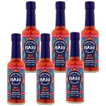 MAHI Bhut Jolokia Pepper Hot Sauce Pack of 6 - Spicy Heat, Perfect for BBQs & Every Day, Gluten Free (GF) Vegan Sauce, (6 x 165g Bottles)