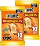 HOTHANDS Hand Warmers Value Pack - Pack total of 20 (10 x 2 sachets) - 10 hours of heat - Air activated - Ready to use