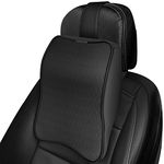 XBERSTAR Car Seat Headrest Neck Rest Cushion Durable Memory Foam Carseat Neck Support Car Neck Pillow (Black Style 1)