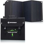 Bresser Solar Charger 60 W with 1 x DC and 3 x USB-A Ports Including USB-A Socket with QC3.0 for Quick Charging, Solar Panel as Charger for Smartphones, Power Stations etc.