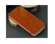 Armor For HTC One M8 Mini Phone Premium Leather Flip Cover Case with Stand by MOFI - Brown