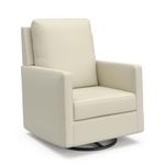 Storkcraft Calabasas Upholstered Nursery Swivel Glider (Pearl) – GREENGUARD Gold Certified, CertiPUR-US Certified foam, pillow-based comfortable swivel glider