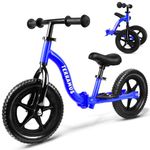 TERRAMUS Toddler Balance Bike 2 Year Old, Toys for 24 Months to 5 Years Old Girls Boys, 12 Inch Push Sport Bicycle Adjustable Seat & Handlebar Early Training Bike Steady Balancing Best Gifts for Kids