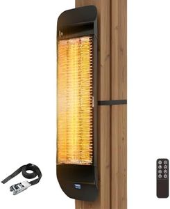 ZeboZap KDHT1500 1500W Infrared Electric Patio Heater for Gazebos, Pergolas, Decks, Garages, Backyards & Restaurants | Wall & Post Mounted Outdoor Heater