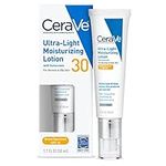 CeraVe Ultra-Light Face Lotion/Face Moisturizer with Sunscreen (SPF 30) for Daily Use, 1.7 Oz