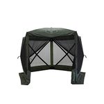 Gazelle Tents™, G5 5-Sided Portable Gazebo, Easy Pop-Up Hub Screen Tent, Waterproof, UV Resistant, 4-Person & Table, Alpine Green, 85" x 115" x 106", GG501GR