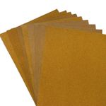 Color Zebra® Sanding Paper/Emery Paper/Sandpaper (Brown, Grit-80-3pcs 100-3pcs 120-3pcs) Pack of 9 sheets