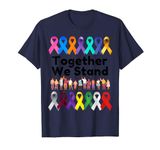 Together We Stand All Cancer Awareness-Support Squad Cancer T-Shirt