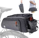 NDakter Bike Bags for Bicycle Rear Rack-Waterproof 3 in 1 Ebikes Trunk Bag, Reflective Electric Bike Saddle Panniers with Shoulder Strap (10L Waterproof 3 in 1)