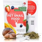 3.5 oz Powdered Snail Food – Pet & Garden Snail Food with Banana, Strawberry & Blueberry – Calcium & Protein for Giant African Land Snails – Non-GMO, Copper Sulfate Free – Baby Snail Safe