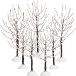 7 Pieces Christmas Decor Trees, Snow Covered Village Trees, Winter Snow Model Trees in 2 Sizes for Christmas Tree Displays, Fairy Gardens, Village Displays and Holiday Decorations