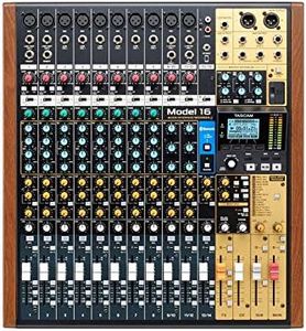 Tascam Model 16 All-In-One 16-track Mixing and Recording Studio, Analog Mixer, Digital Recorder, USB Audio Interface