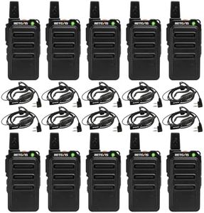 Retevis RT19 Small 2 Way Radio Mini, Walkie Talkies with Earpiece(10 Pack)