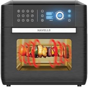 Havells Air-Oven Avanza 1700W | 15L Family Capacity | 14 Pre-Set Functions | Sensor Touch Control | Non-Stick Coating | Auto Shut-Off & Cool-Touch Handle | 2 Years Manufacturer Warranty (Black)