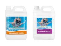 Bluewater 5ltrs Longlife Algaecide plus 5kg Granular Shock Swimming Pools