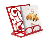 Comfify Decorative Ornament Cast Iron Cook Book Stand - Elegant Cookbook Holder for Kitchen - Adjustable, Durable Decorative Metal Recipe Holder, Bookstand