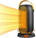 Space Heater, Electric Heater, Portable Fan Heater, Heaters for Home Low Energy Silent, 1200 / 600W PTC Fan Heater with Tip-Over & Overheat Protection, Heater with 3 Heat Modes for Home, Office, Room