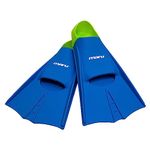 Maru Training Fins, Silicone Swimming Flippers for Stronger, Faster Kick with Greater Propulsion, Used for Training, Unisex Swimming Fins for Adults and Kids (Blue/Lime, Size 3/5 36/38)