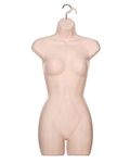 Adult Female Full Size Hanging Body Form Display Mannequin Body Form Mannequin Display Form (Light Skin)