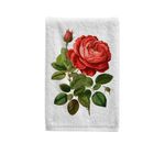 MFTJYO Red Rose Bathroom Hand Towels for Bathroom Decorative Towels Bathroom Sets of 2 Soft 100 Percent Cotton Towel Set Luxury Bath Towels Face Towel 16" X 30"