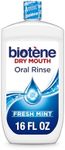 biotène Oral Rinse Mouthwash for Dry Mouth, Breath Freshener and Dry Mouth Treatment, Fresh Mint, 16 fl oz