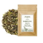 Zyanna Darjeeling Tea First Flush - Premium Whole Leaf Black Tea with Floral Note (100g-50 Cups) Single Estate Authentic Darjeeling Tea - Teesta Valley Tea Estate | India