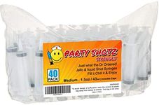 Party Shotz Jello Shot Syringes (Large 2oz with CAPS) Plastic Reusable Shots for Halloween, Christmas, Thanksgiving, Bachelorette Parties Favors - 60ml (2oz Jello Syringes, 40)