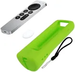 GripStand™ Apple TV Remote Cover: Stand-Up Design, Enhanced Grip, Anti-Slip and Drop Protection, AirTag Compatible, Fits Siri Apple TV 4K/HD (2nd & 3rd Gen) – Lime Glow by 73&Sunny.