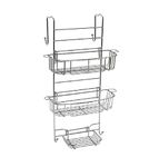 Zenna Home, Stainless Steel Rust-Resistant Over-The-Shower Door Caddy, 2-Shelf