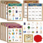 SpriteGru Bible Bingo Game, Multiple Players Bingo Game for Christian, Bible School Kids Christian Sunday Church