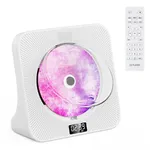 Lvcdodvd CD Player with Bluetooth 5.0 Mini CD Player with Speakers for Home small Hi-Fi Sound CD Music Player with Remote Control LED Display Dust Cover Support FM Radio USB AUX