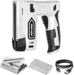 Bielmeier Electric Staple Gun, 2 in 1 Lithium-ion Electric Stapler, 4V Cordless Brad Nailer Kit with Staples Nails, USB Charger, Power Tacker for Upholstery, Material Repair, Carpentry, DIY